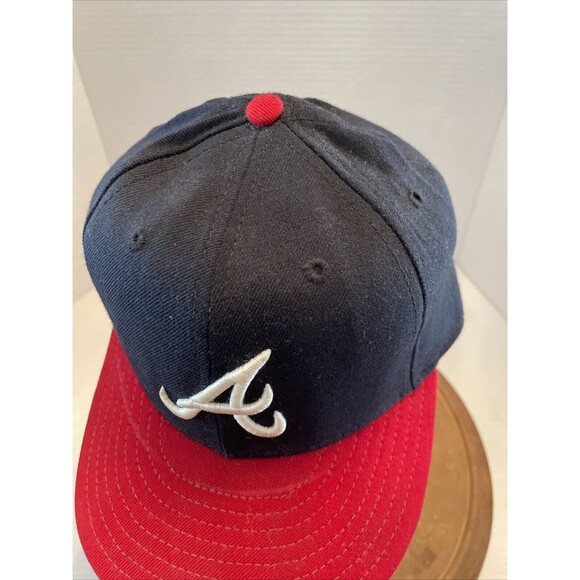 Vintage Atlanta Braves New Era Wool Hat 7 1/2 USA - Picture 5 of 10